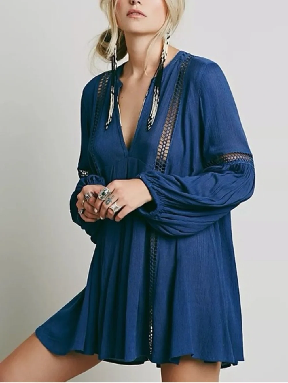 Free People | Babydoll Lace Inset Swing Tunic